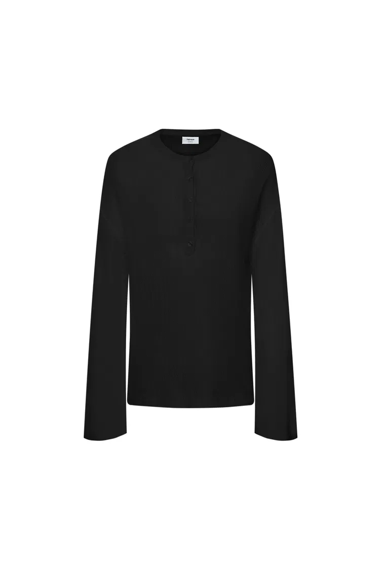 Tracy Semi Sheer Buttoned Blouse in Tencel Silk Knit