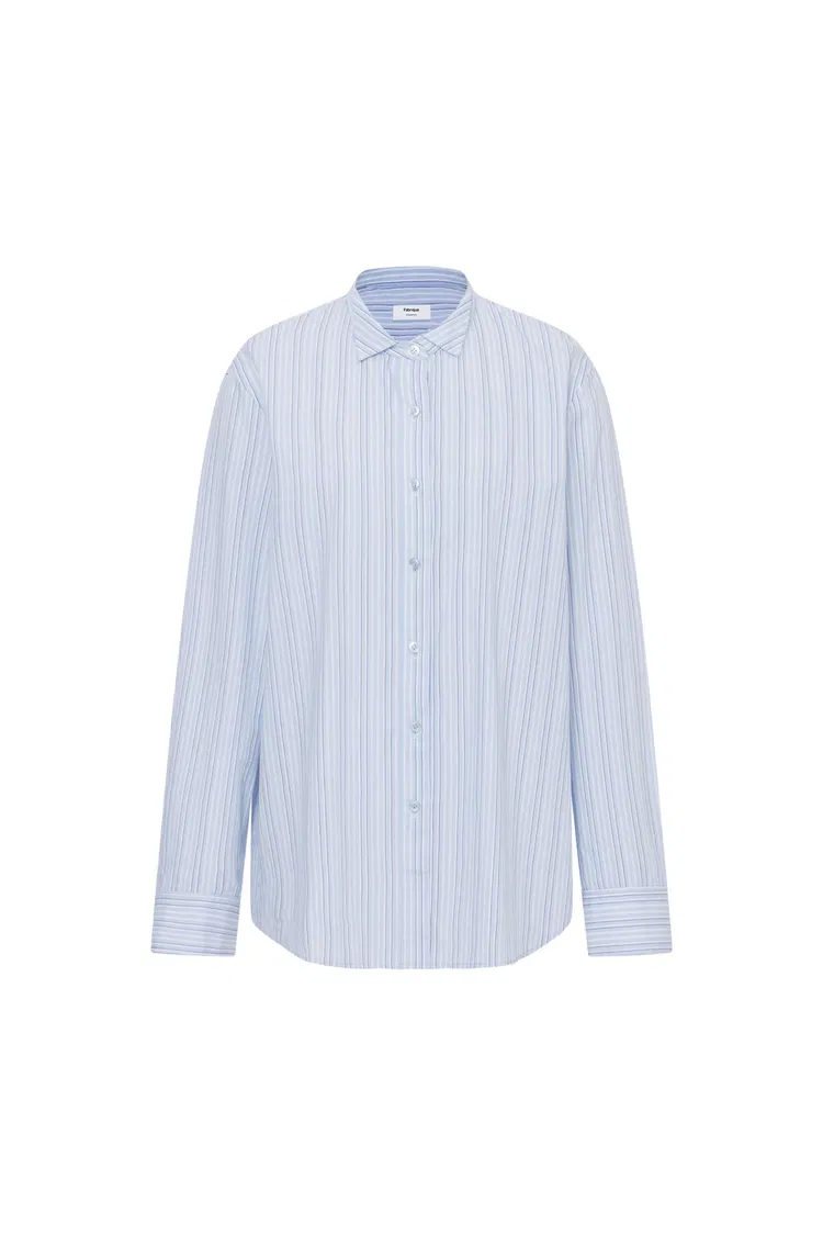 Lydia Wrinkle Resistant Striped Shirt in Cotton Poplin