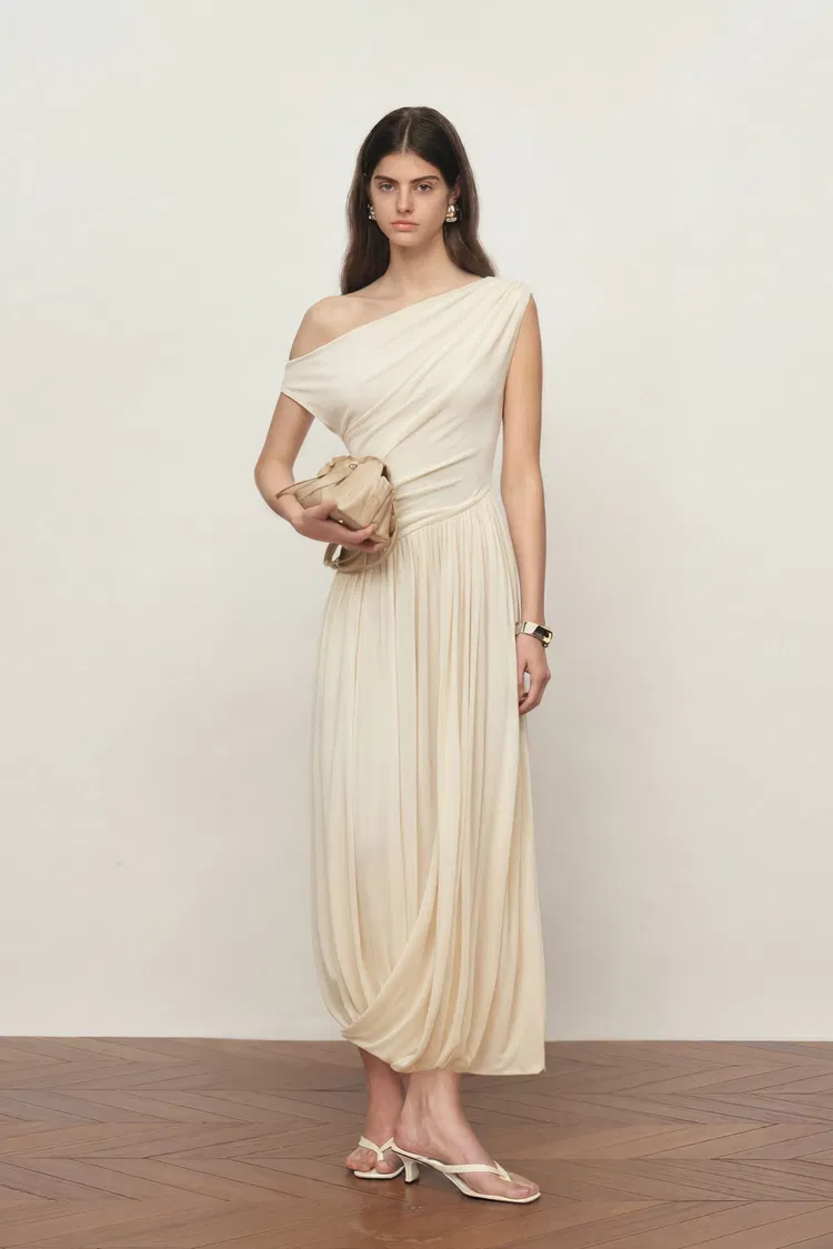 Hera Drapey One Shoulder Dress