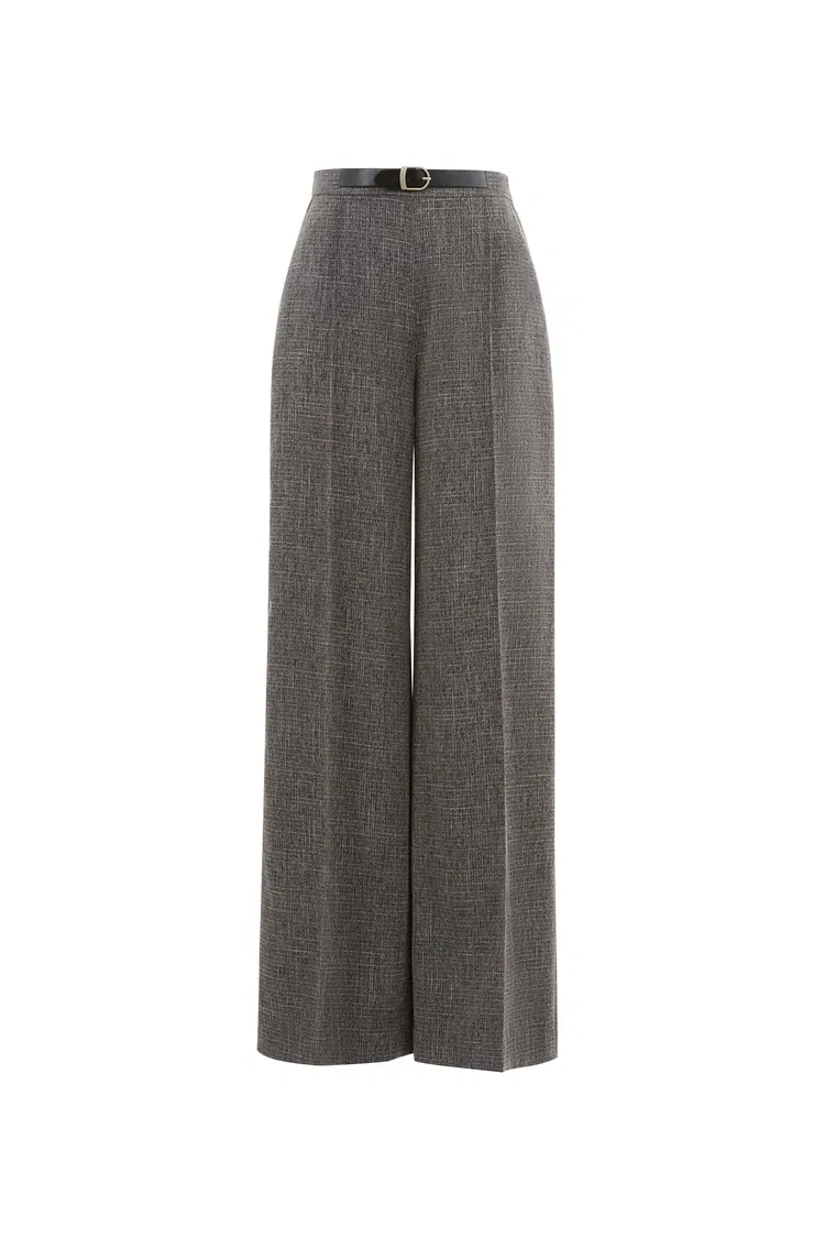 Turati Floral Mesh Trousers in Soft Crosshatch TR Blend