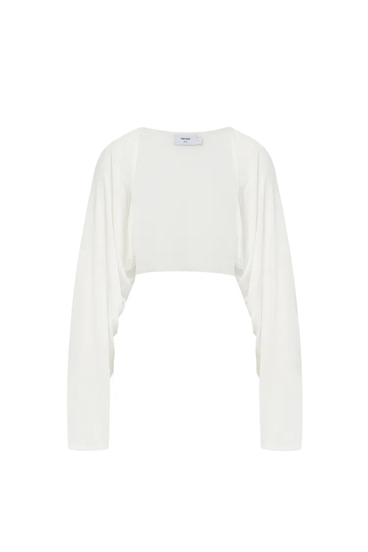 Shrug Semi Sheer Cardigan in Tencel Silk Knit