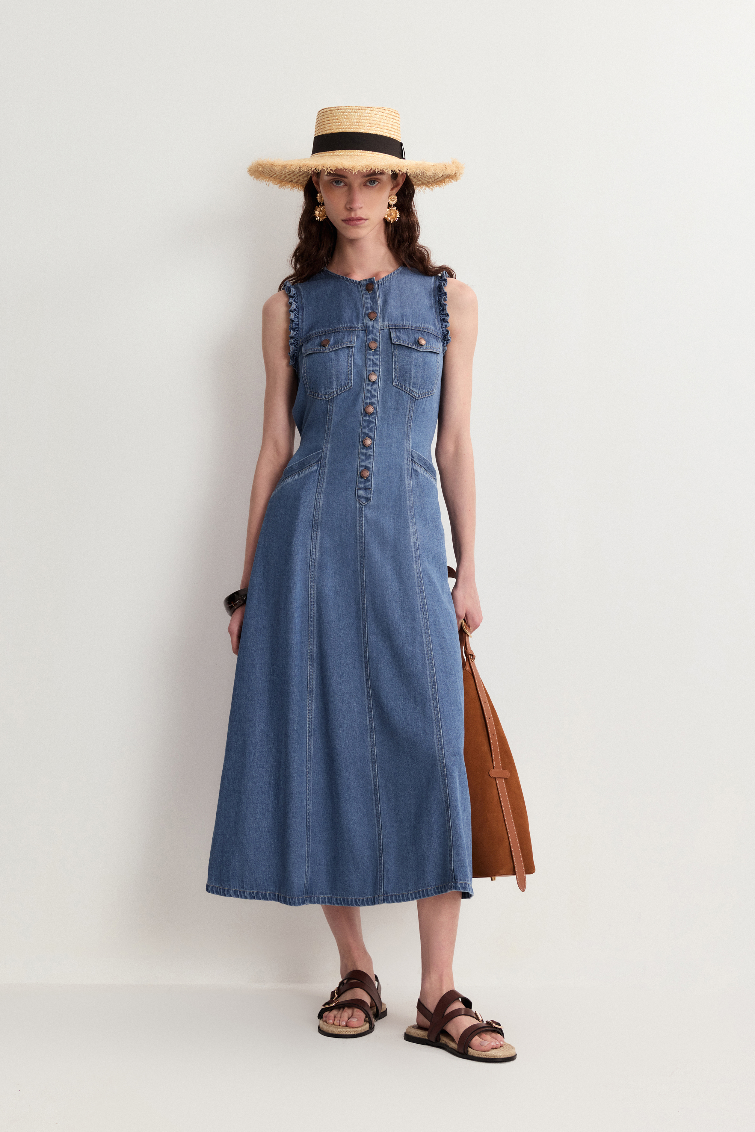 ワンピース MARANT ETOILE Filipine denim midi dress Isabel Marant Denim Dresses for Women | Lyst