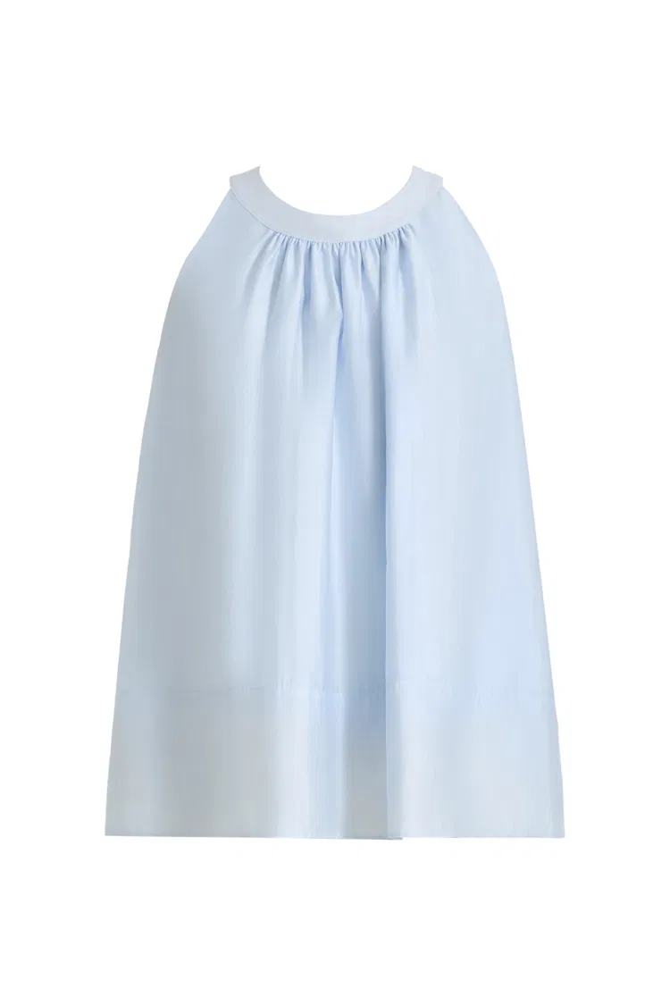 Leah Blue Halter Camisole Top in Lyocell
