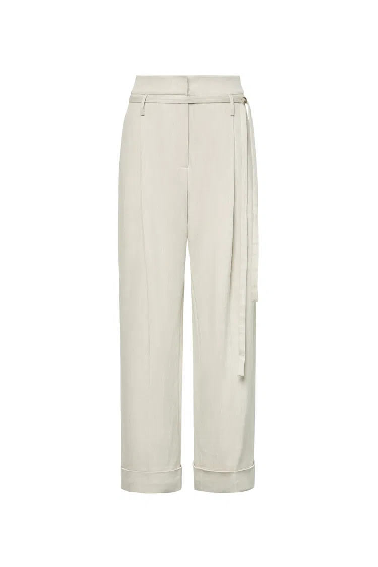Suma High Waisted Straight Leg Pants in Tencel Lyocell Blend