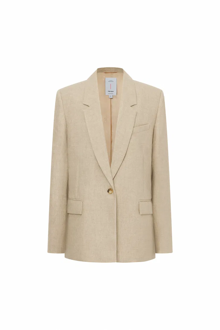 Amy Hand Sewn Blazer in Dew Retted French Linen