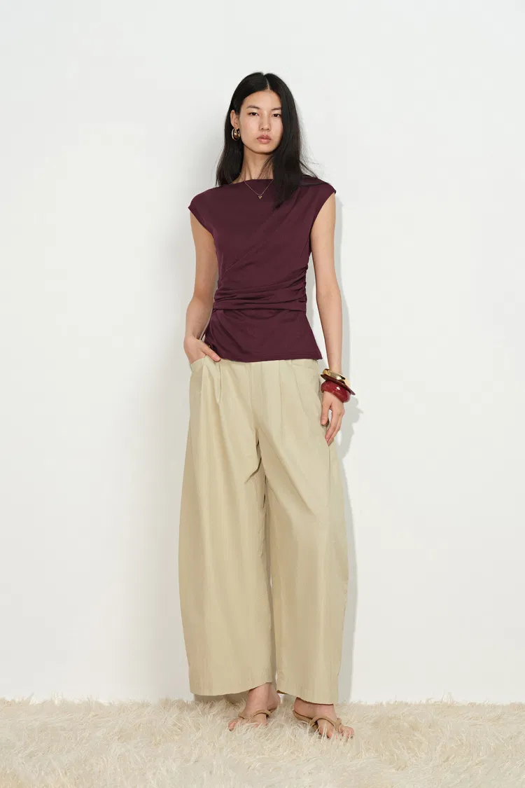 Gemma Ruched Short Sleeve Top