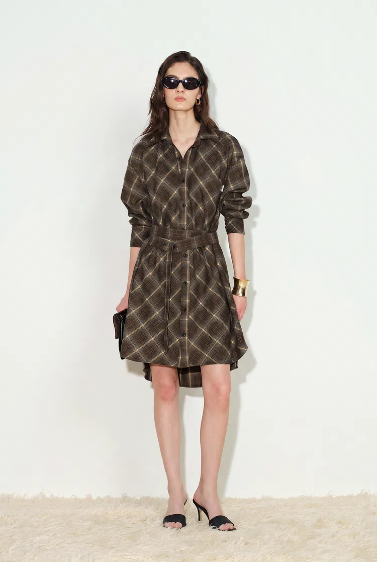 Holly Plaid Shirt Dress